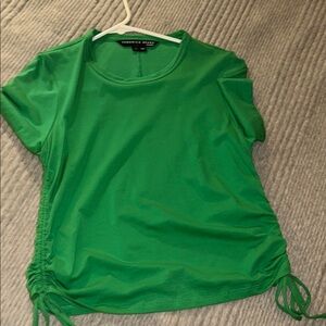 Veronica Beard Vibrant Green Short Sleeve Top